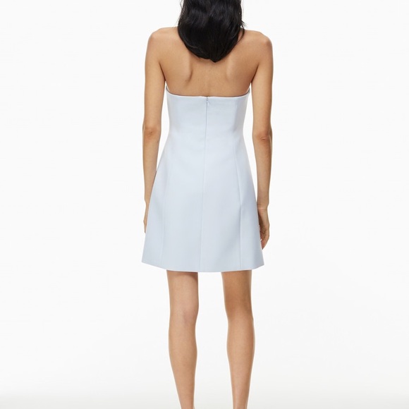 Wilfred Aritzia Appraise Strapless Dress 6 NWT | Blue Mini - Picture 4 of 16
